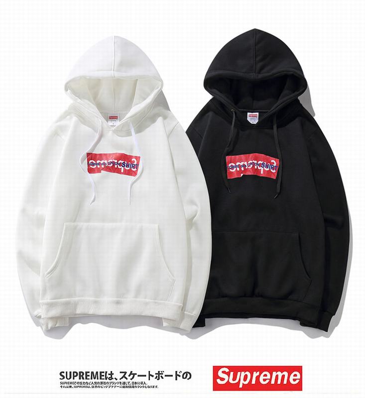 supreme 2 colors white black cockle hoodie box logo